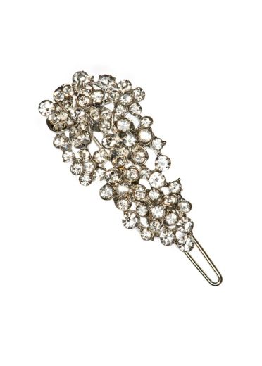 Silver Crystal Flower Hair Clip