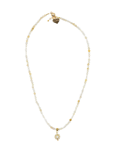Gold Quartz Gemstone Belle Necklace 