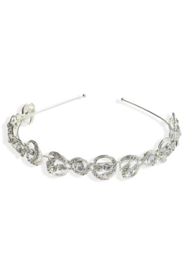 Silver Crystal Swirl Hairband