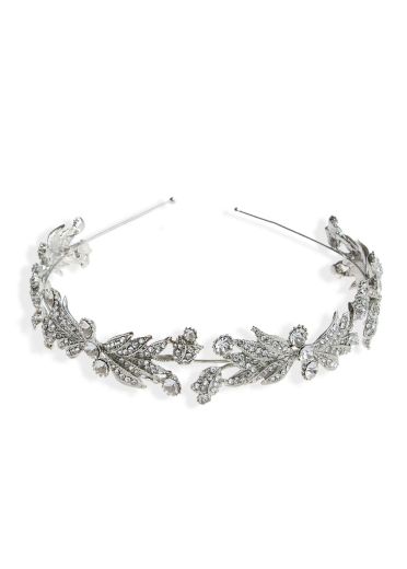 Silver Crystal Vintage Flower Hairband