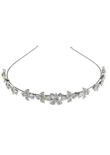 Silver Crystal Rose Hairband