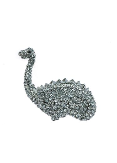 Dottie The Dinky Dinosaur Crystal Brooch & Hairclip 