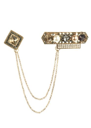 Art Deco Pearl Chain Hairclip & Brooch