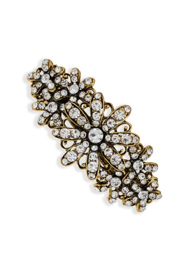 Gold Crystal Daisy Barrette