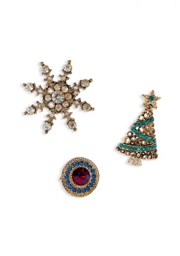 Trio of Christmas Brooches