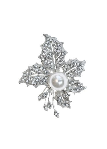 Pearl & Crystal Ivy Leaf Hairclip & Brooch