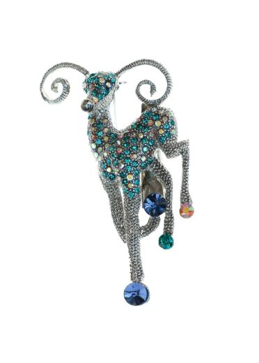 Crystal Ram Hairclip & Brooch