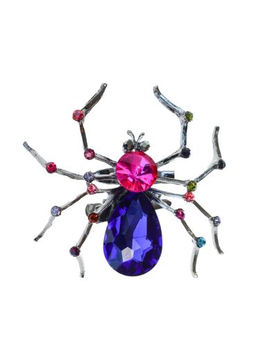 Tropical Crystal Spider Hairclip & Brooch