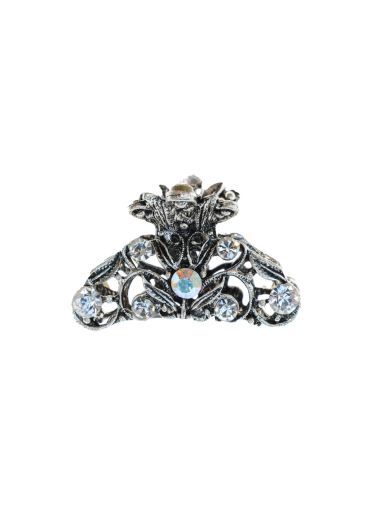 Elegant Silver Crystal Jaw Clip