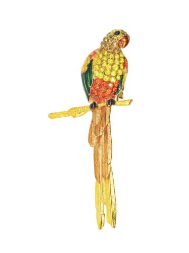 Tropical Crystal Parrot Hairclip & Brooch