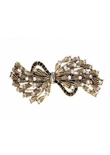 Pewter Bow Barrette Clip