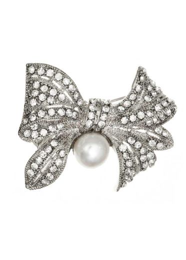 Pearl Bow Hairclip & Brooch