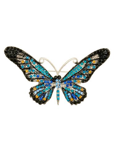 Ocean Crystal Butterfly Hairclip & Brooch