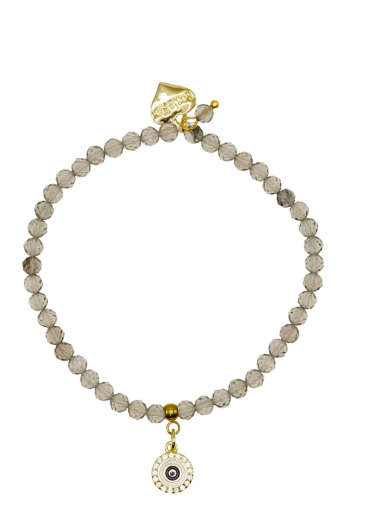 Ice Obsidian Gemstone Protective Eye Bracelet