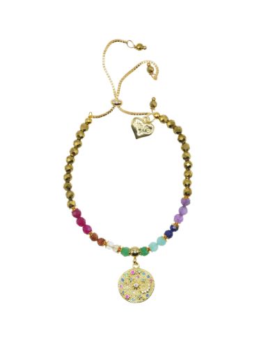 Rainbow Universe Chakra Gemstone Adjustable Bracelet