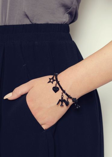 Jet Charm Bracelet