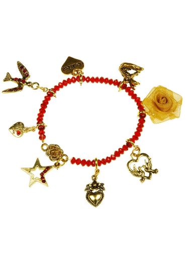 Ruby Charm Bracelet