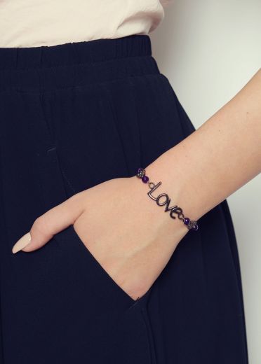 Amethyst Love Bracelet