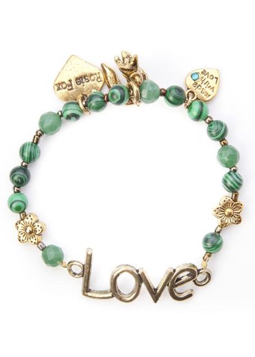 Malachite love bracelet