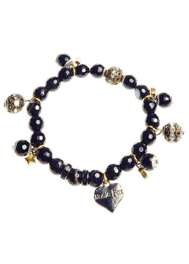 Black Onyx Gemstone Charm Bracelet