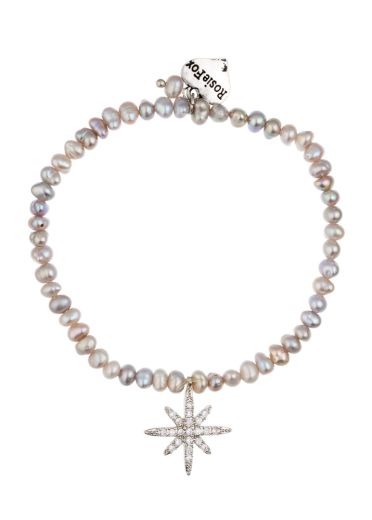 Freshwater Grey Pearl Star Bracelet