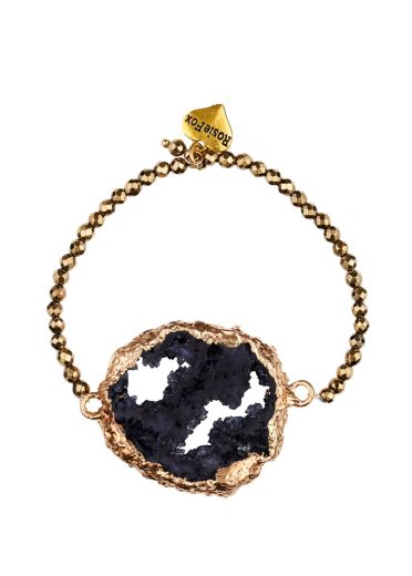 Pyrite & Agate Crystal Bracelet