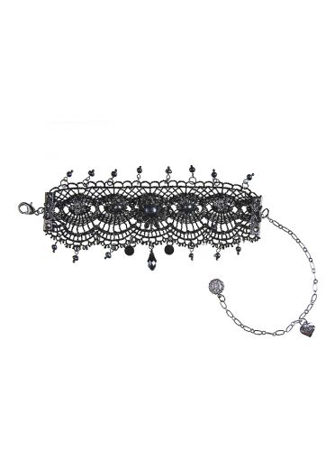 Black Pearl & Lace Bracelet				