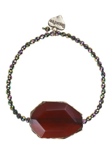 Blush Pyrite & Agate Bracelet				