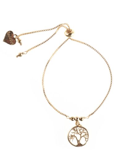 Pyrite Tree of Life Chain Bracelet