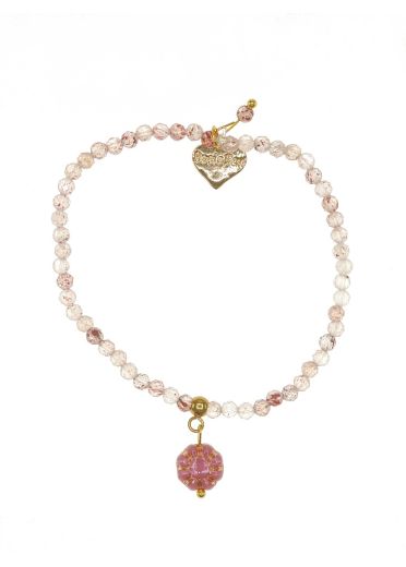 Strawberry Quartz Gemstone Belle Bracelet