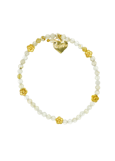 Gold Quartz Daisy Bracelet
