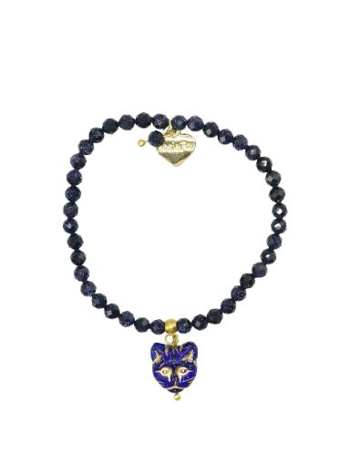 Navy Starstone Gold Cat Bracelet 