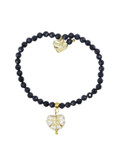 Navy Starstone Maple Leaf Bracelet 