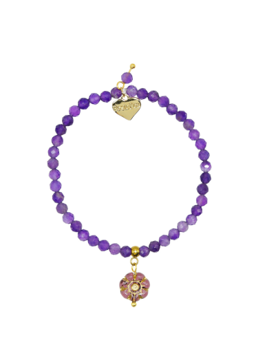 Amethyst Gemstone Belle Gold Bracelet