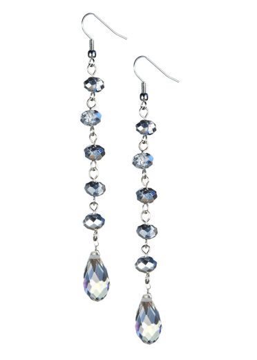 Crystal Long Drop Earrings
