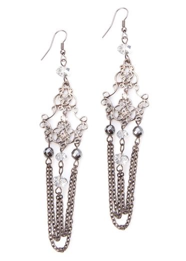 vintage pewter earrings