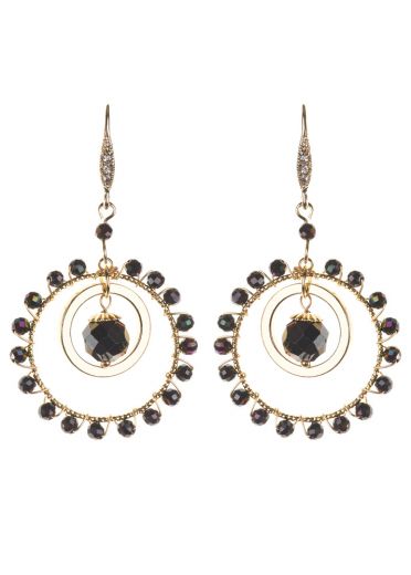 Magnetite Empowerment Circle Statement Earrings