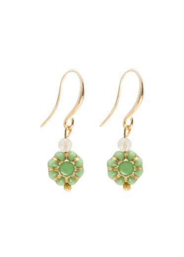 Prehnite Gemstone Belle Earrings
