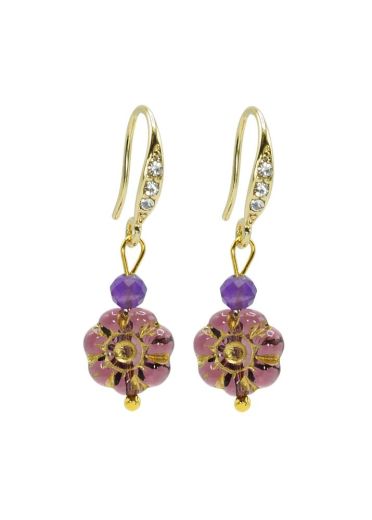 Amethyst Gemstone Gold Belle Earrings