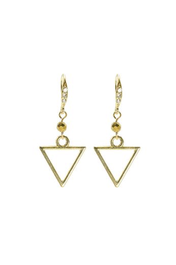 Pyrite Triangle Earrings