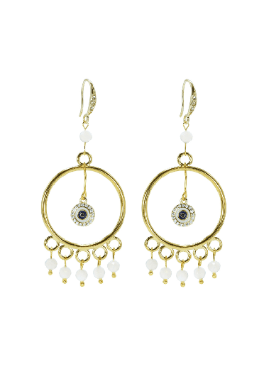 Mother of Pearl Protective Eye Chandelier Earrings