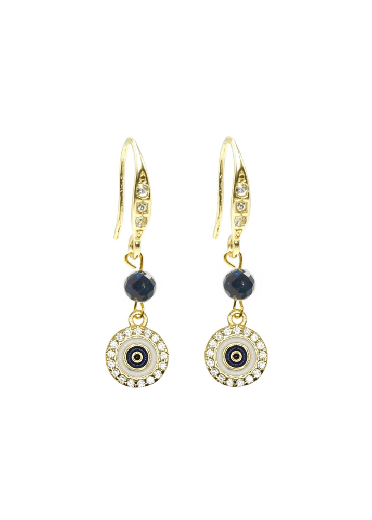 Navy Starstone Gemstone Protective Eye Earrings
