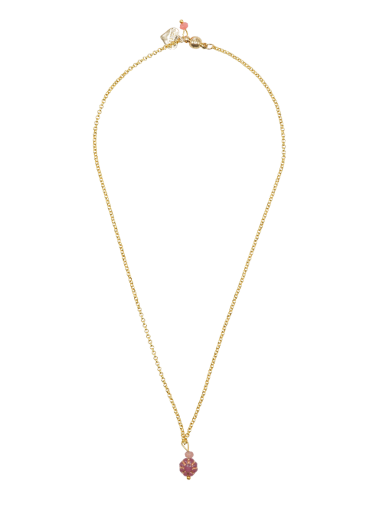 Strawberry Quartz Gemstone Belle Chain Necklace 