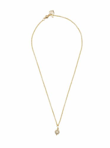 Gold Quartz Gemstone Belle chain Necklace 