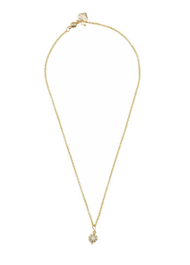 Gold Quartz Gemstone Belle chain Necklace 