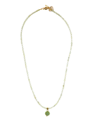 Prehnite Gemstone Belle Necklace 