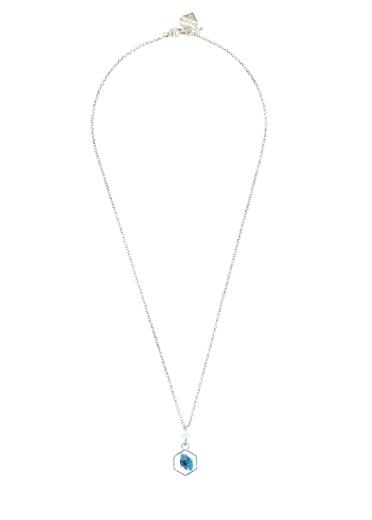 Aquamarine Gemstone Flower Chain Necklace