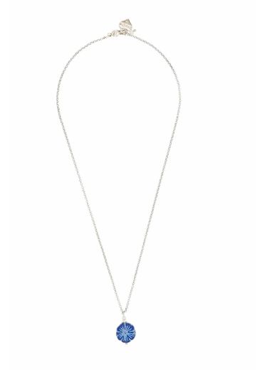 Aquamarine Gemstone Blue Pansy Chain necklace