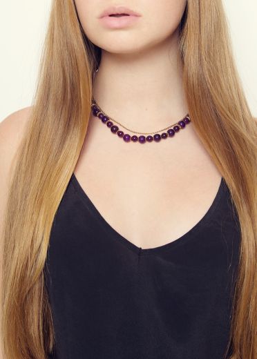 Purple Agate Necklace