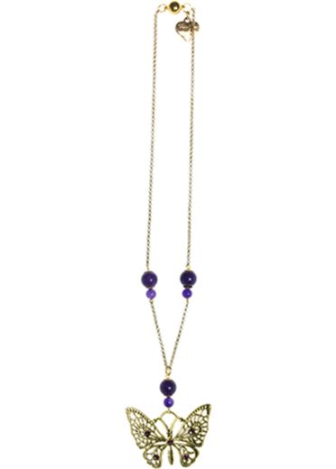 Purple Butterfly Necklace